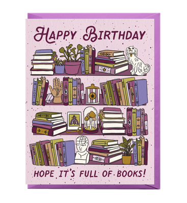 Bookshelf Birthday Card