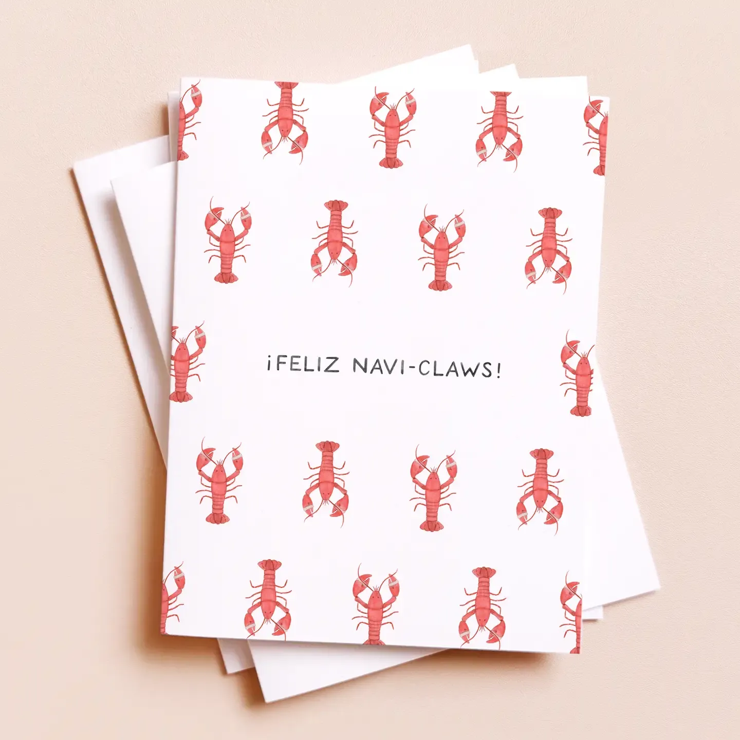 Feliz Navidad Lobsters — Coastal New England Christmas Card