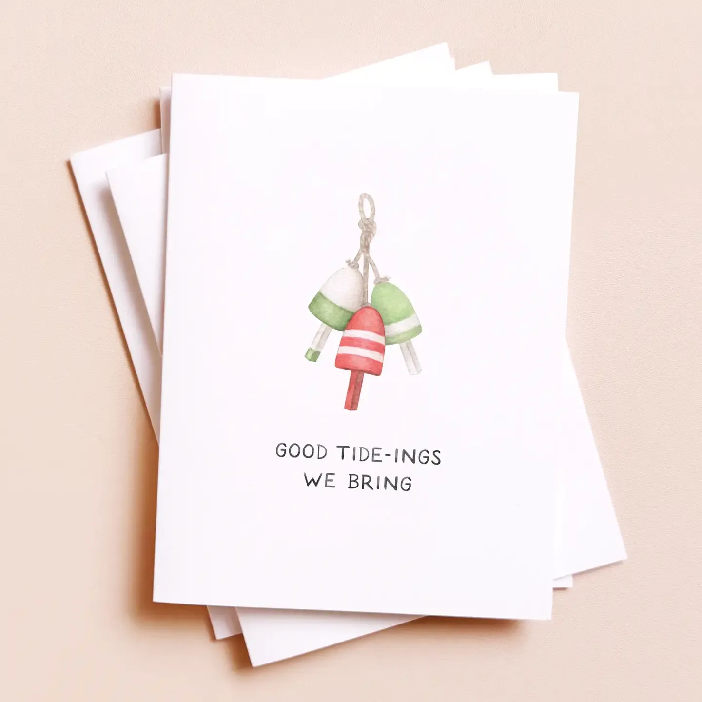 Good Tidings — Nautical / Coastal Buoys Christmas Card