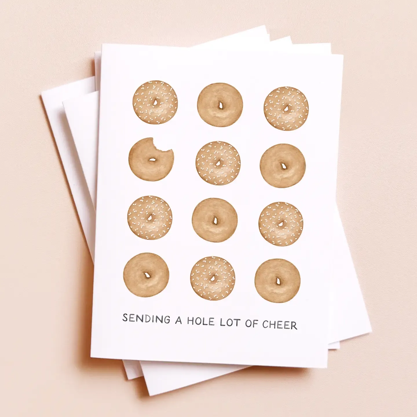 Hole Lot of Cheer — Nyc Bagels Christmas / Hanukkah Card
