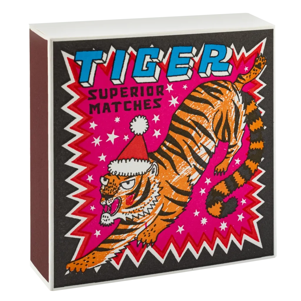 Festive Tiger | Square - Safety Matches