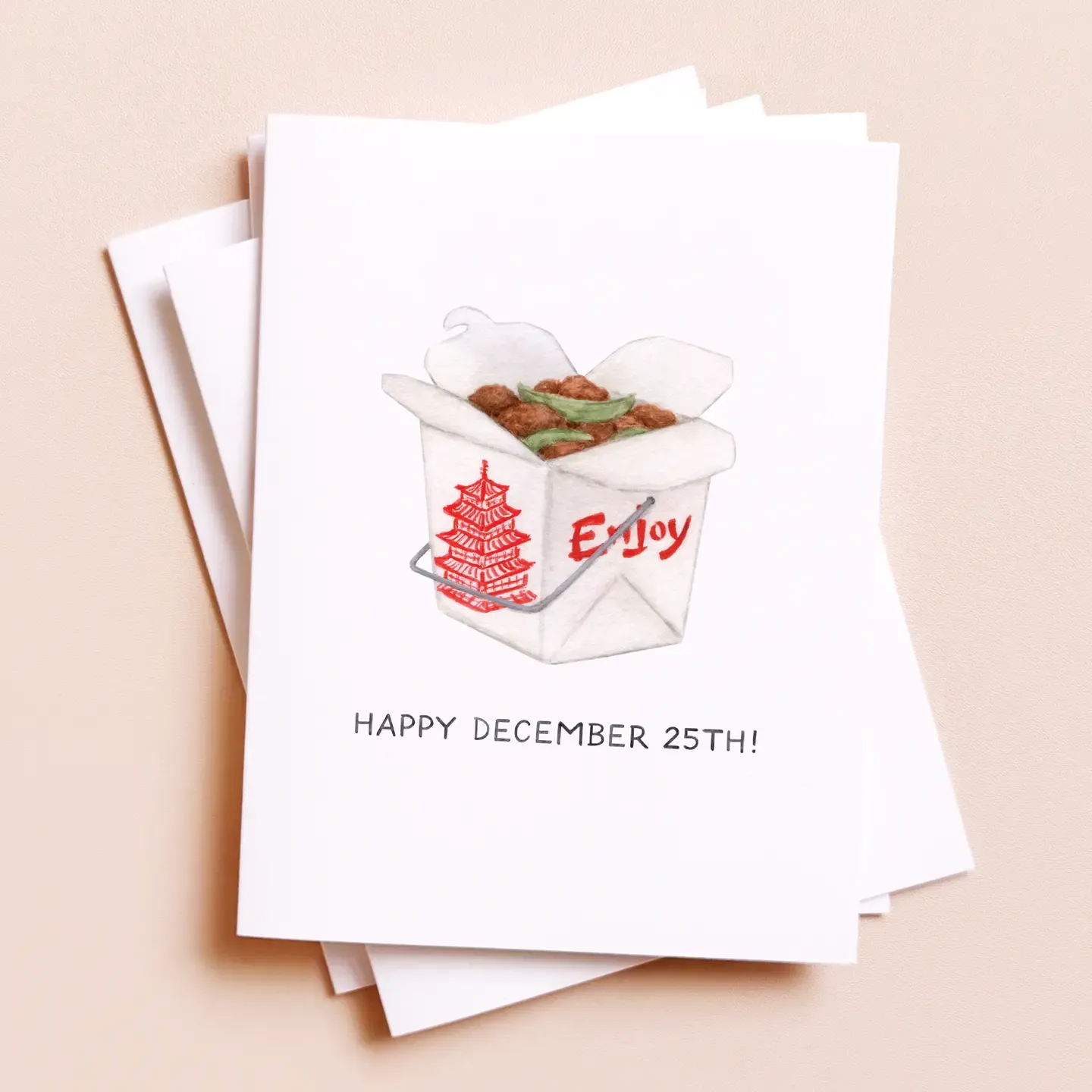 December 25th — Chinese Takeout Christmas / Hanukkah Card