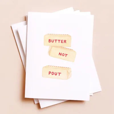 Better Not Pout — Funny Butter Lovers Christmas Card