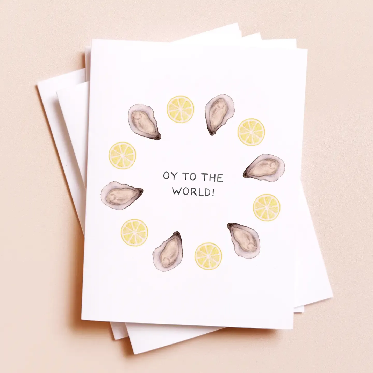 Joy To the World — Oysters and Lemons Coastal Christmas Card