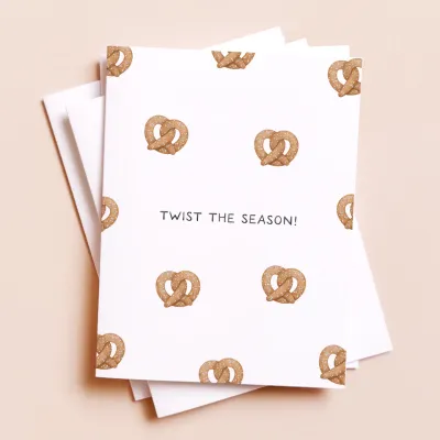 Twist the Season — Nyc Pretzel Lovers Christmas Card