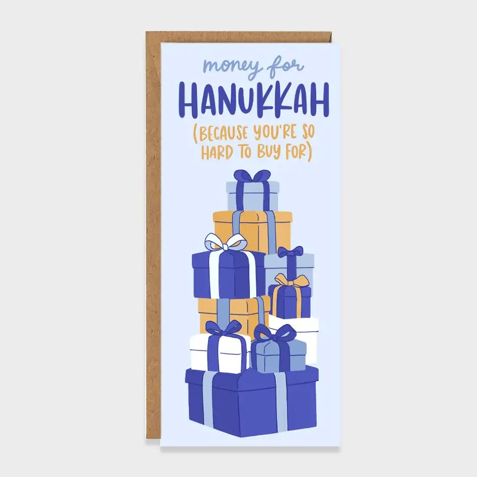 Money For Hanukkah Money Holder Card