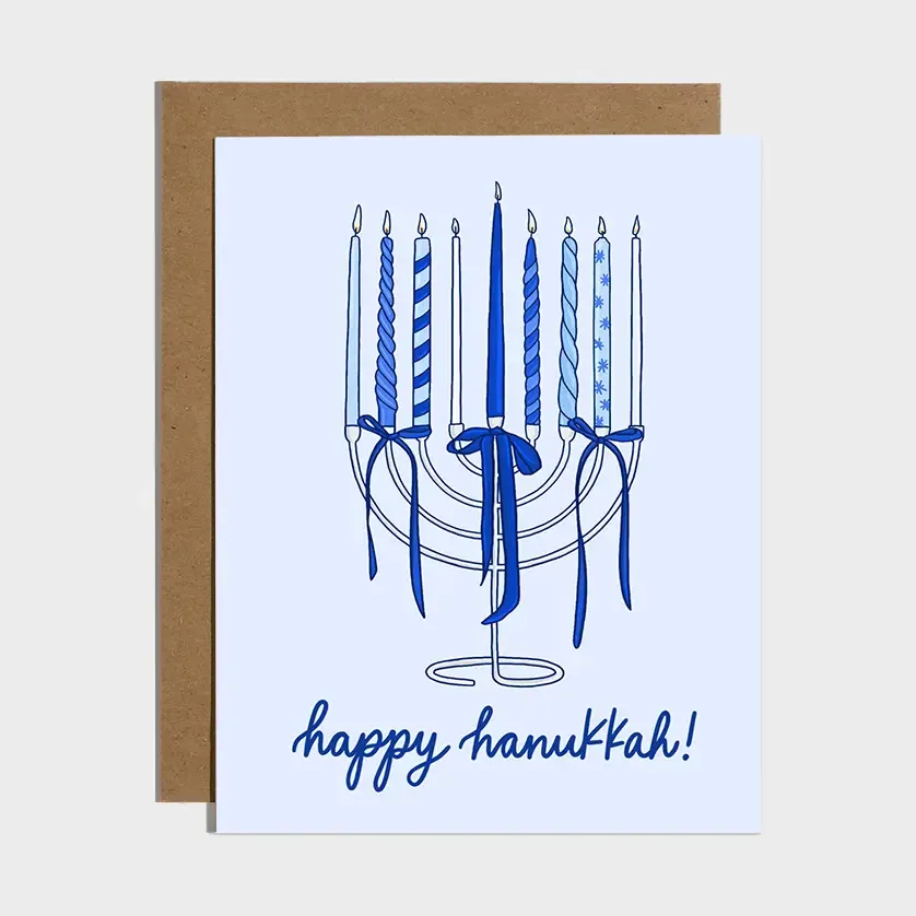 Candle Menorah Hanukkah Card