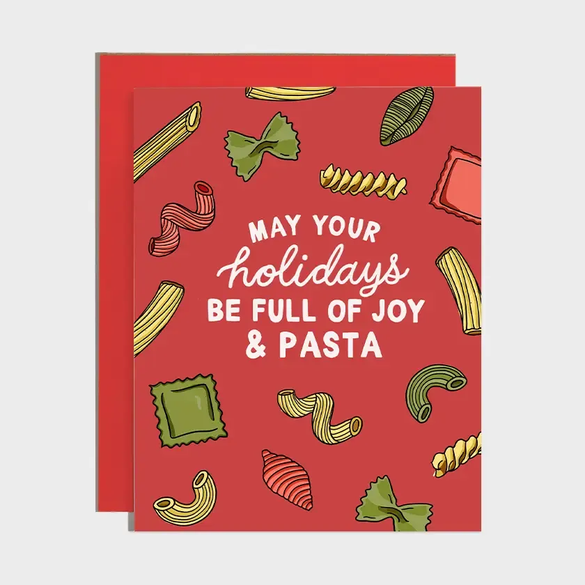 Holiday Full of Joy and Pasta Card