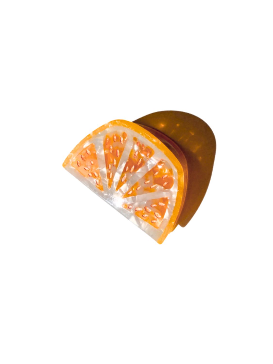 Citrus Orange Slice Claw Hair Clip