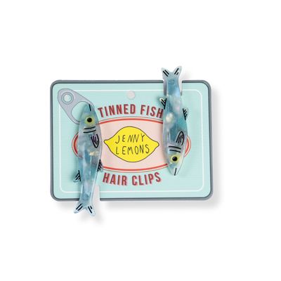 Blue Sardine Alligator Hair Clip Set