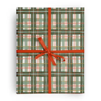 Holiday Plaid Gift Wrap