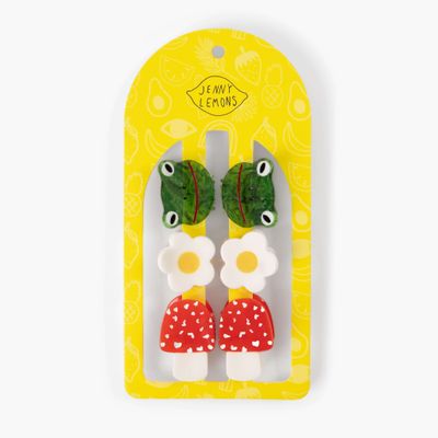 Micro Cottage Core Hair Claw Clip Set