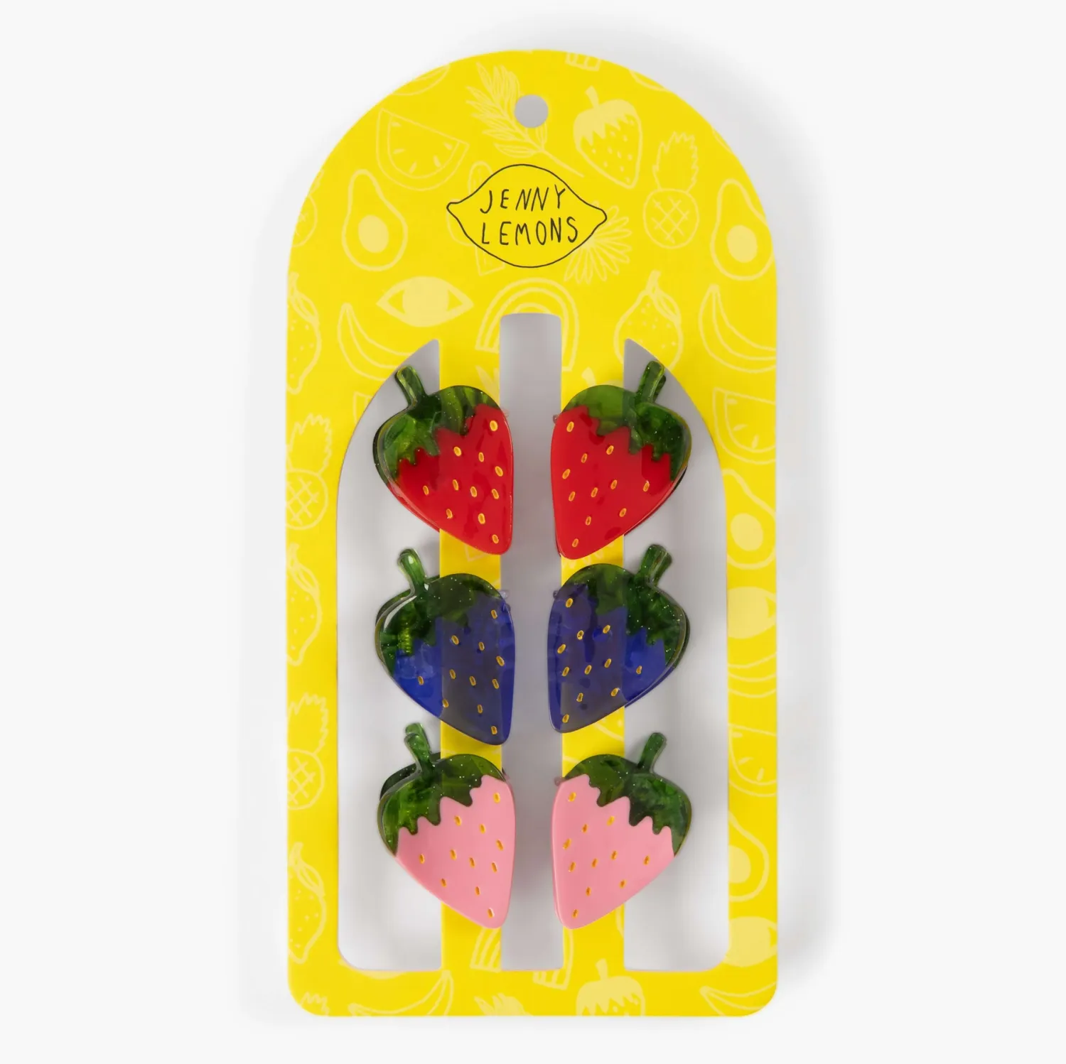Micro Strawberry Patch Hair Claw Clip Set