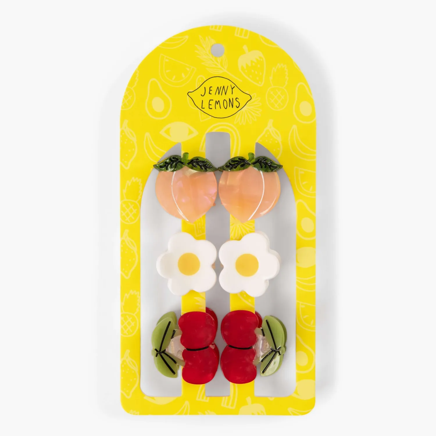 Micro Summer Orchard Hair Claw Clip Set
