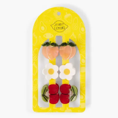 Micro Summer Orchard Hair Claw Clip Set