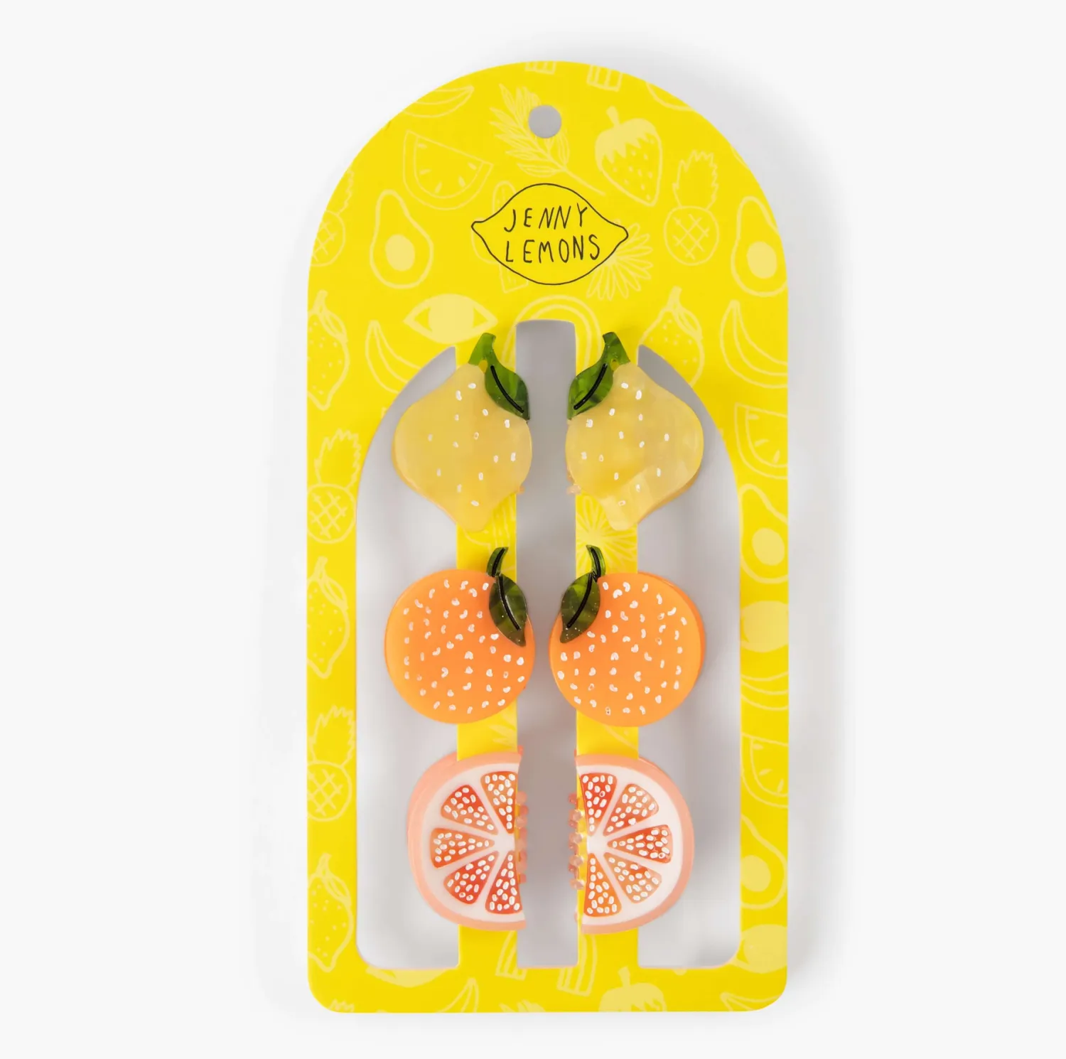 Micro Sunshine Citrus Hair Claw Clip Set