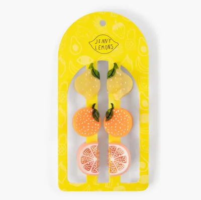 Micro Sunshine Citrus Hair Claw Clip Set