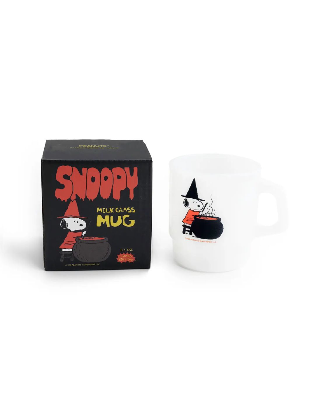 3P4 X Peanuts® Halloween - Snoopy Witch Milk Glass Mug