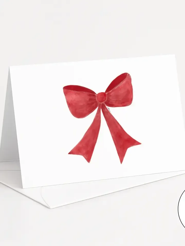 Holiday Red Ribbon Notecards