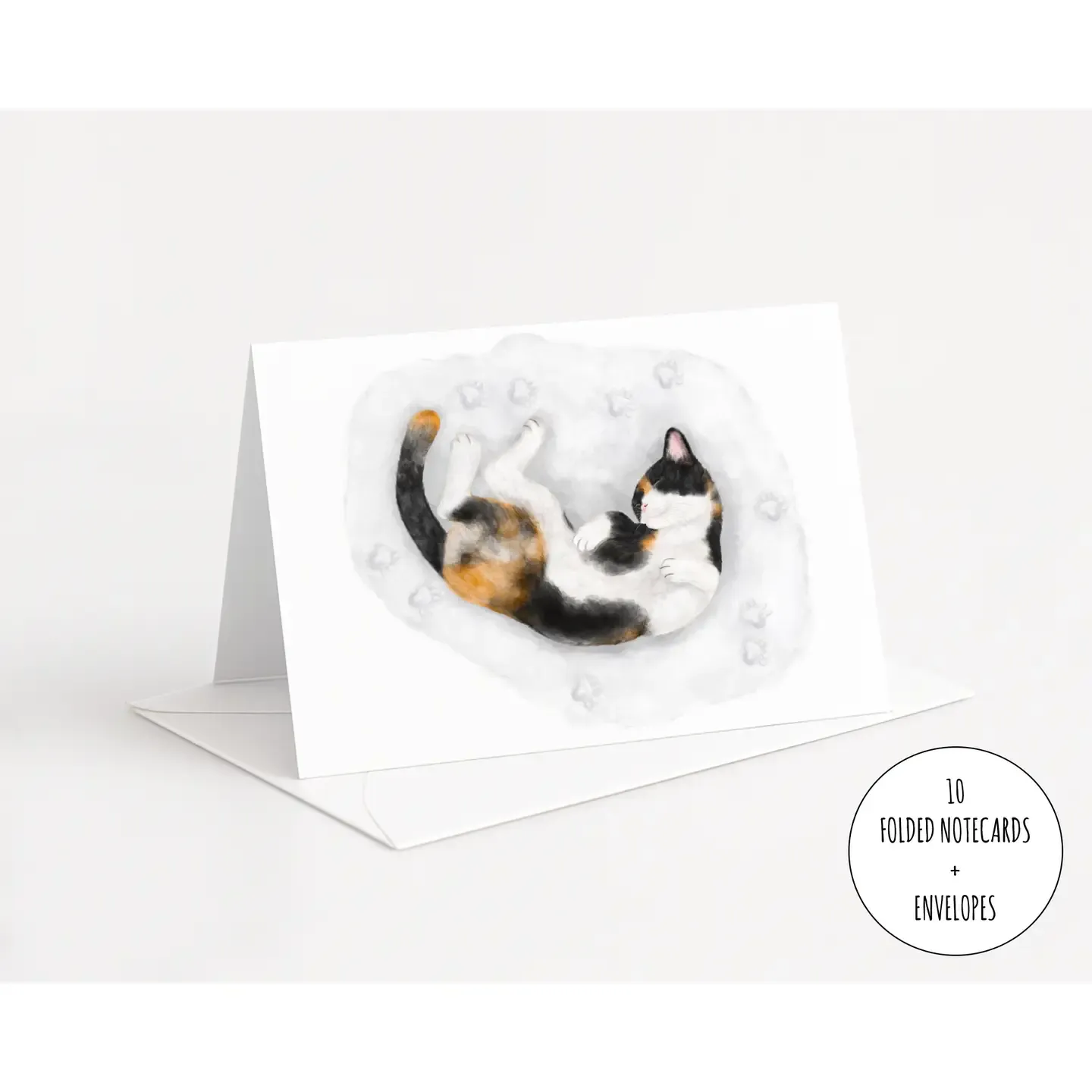 Snow Angel Cat Notecards