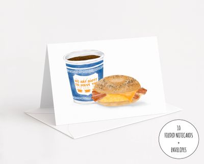 Nyc Bodega Bec and Coffee Notecards