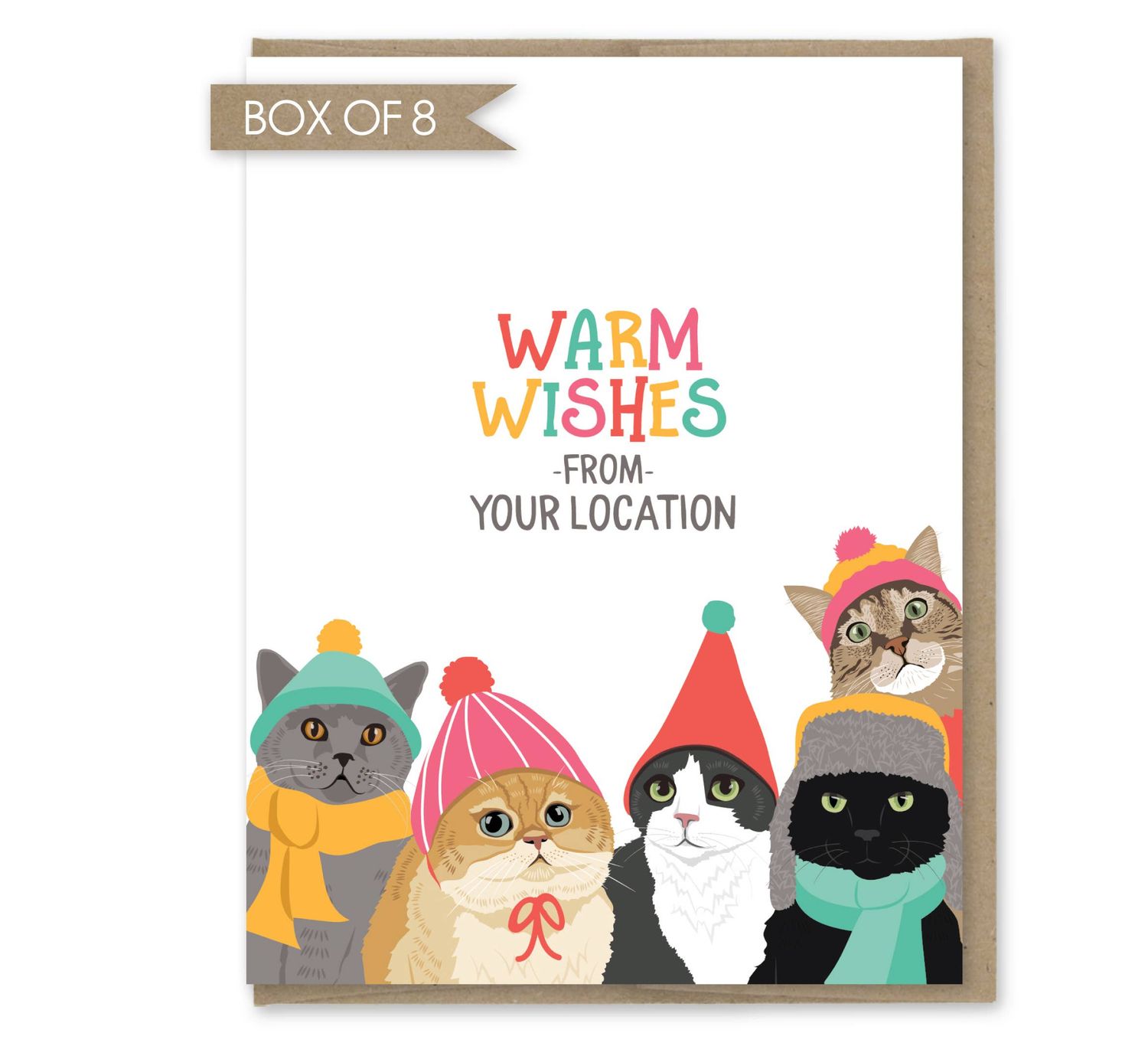 Custom Holiday Card - Cats in Hats