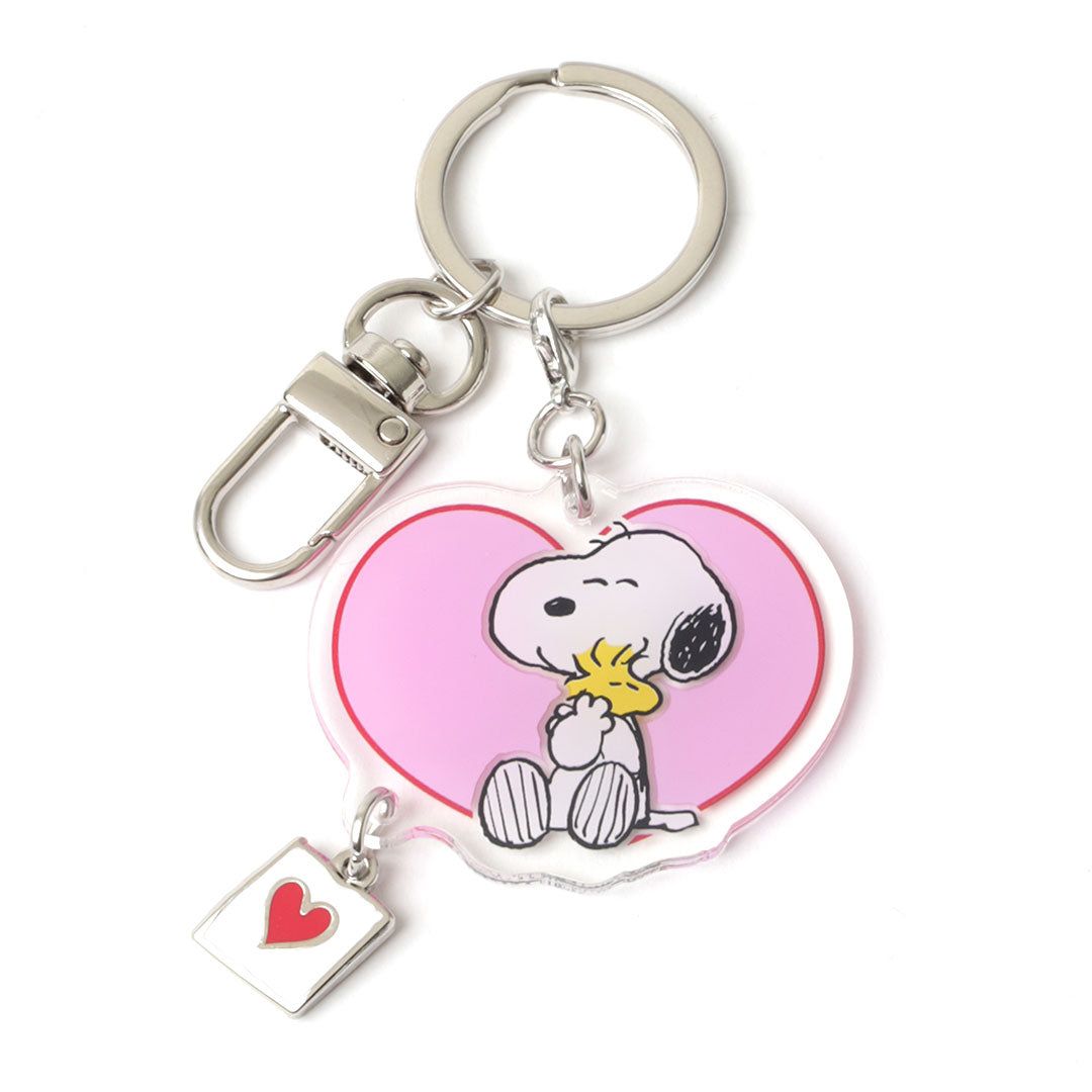 Snoopy Hugging Woodstock Keychain