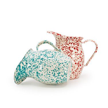Dan Pelosi x CCH Small Pitcher  Turquoise &amp; Beige Splatter