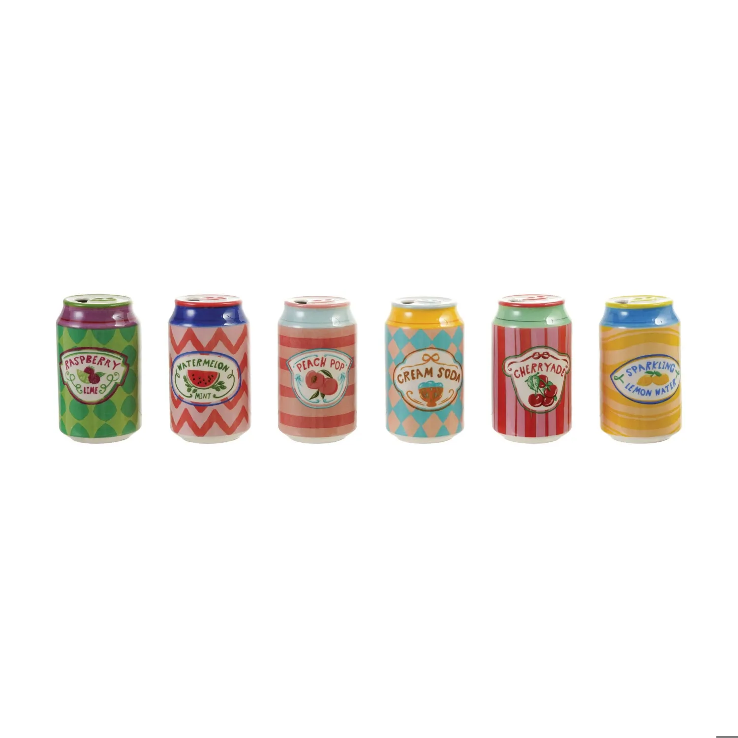 Stoneware Soda Can Shaped Vase Multi Color