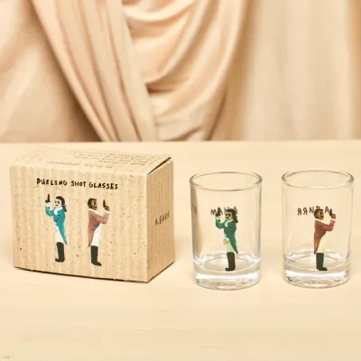 Hamilton Dueling Shot Glass Set Boxed 1.85oz