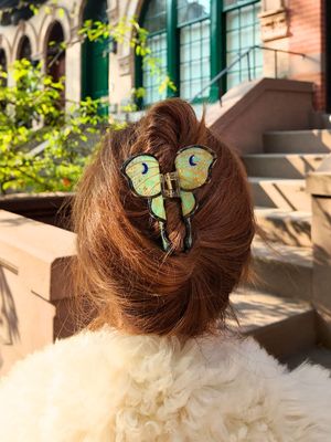 Luna Moth Claw Hair Clip