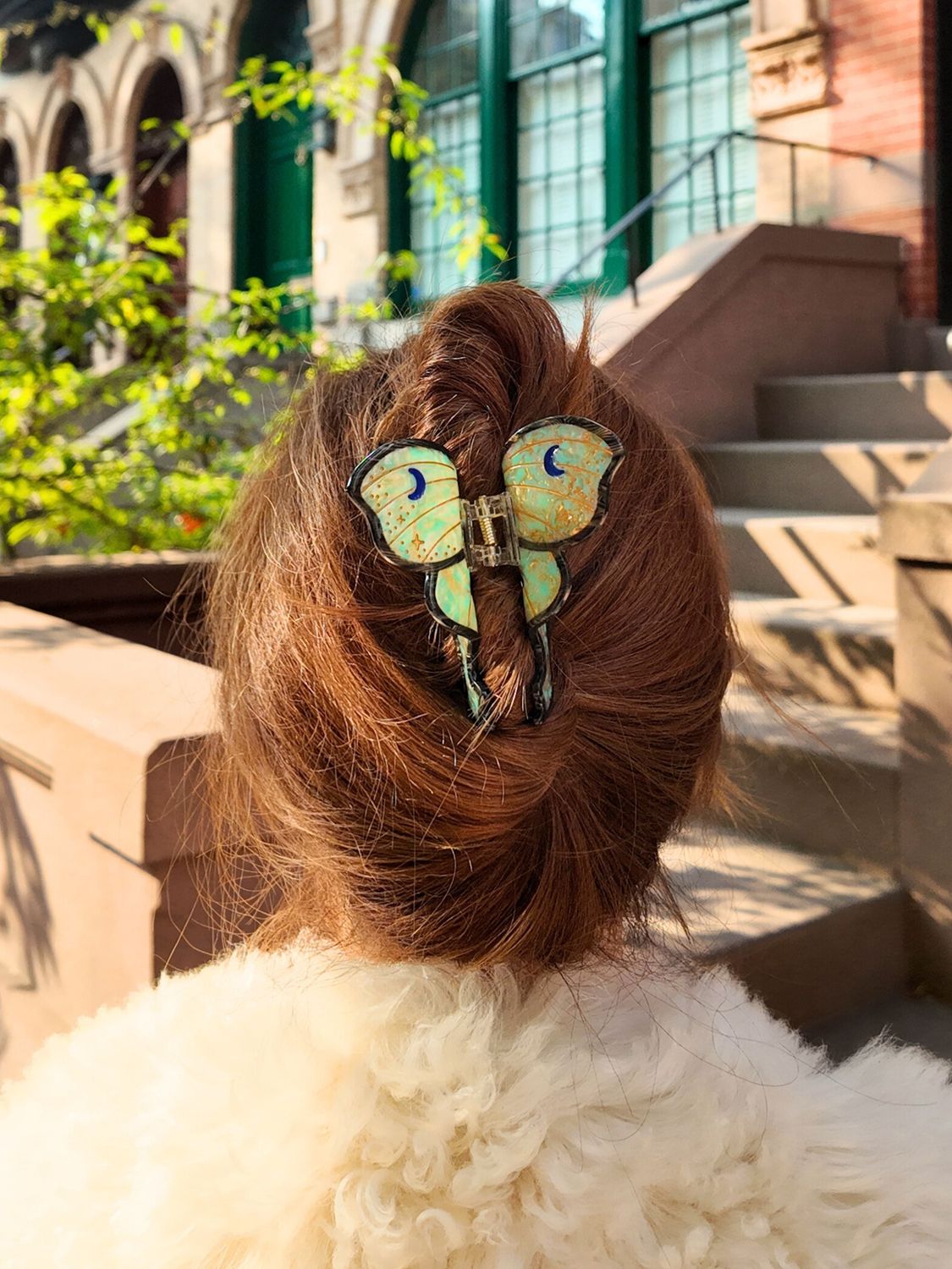 Luna Moth Claw Hair Clip