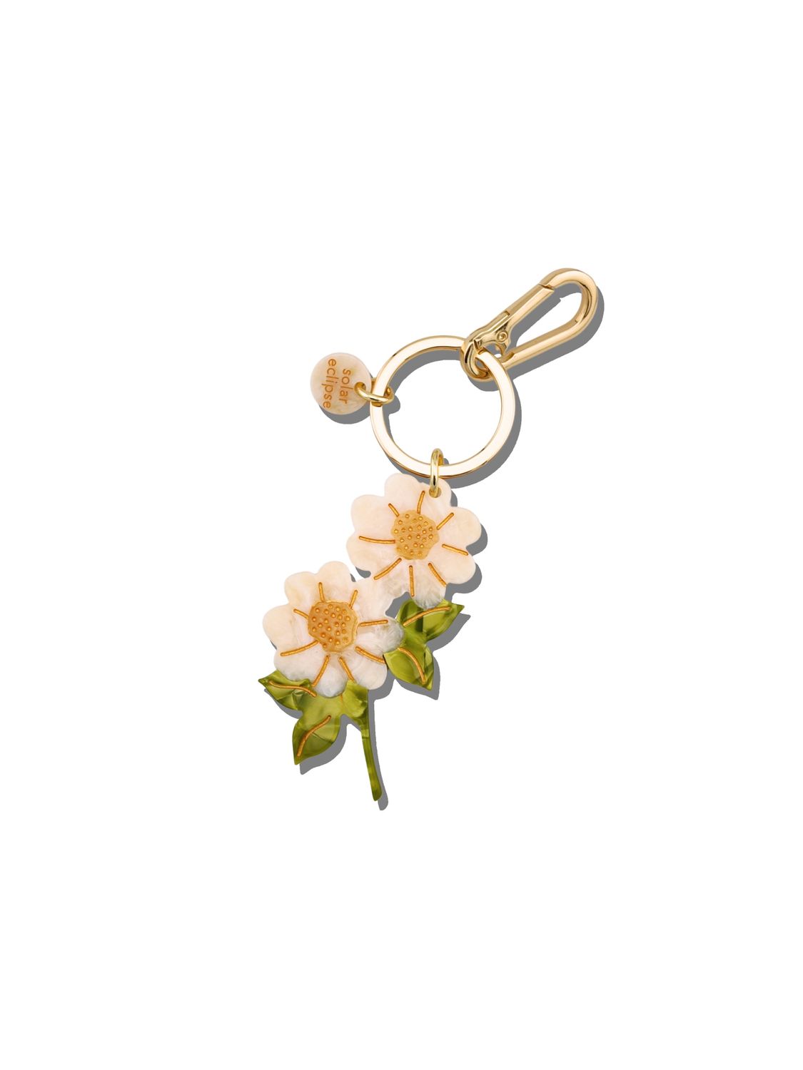 Vintage Daisy Stem Bag Charm + Keychain