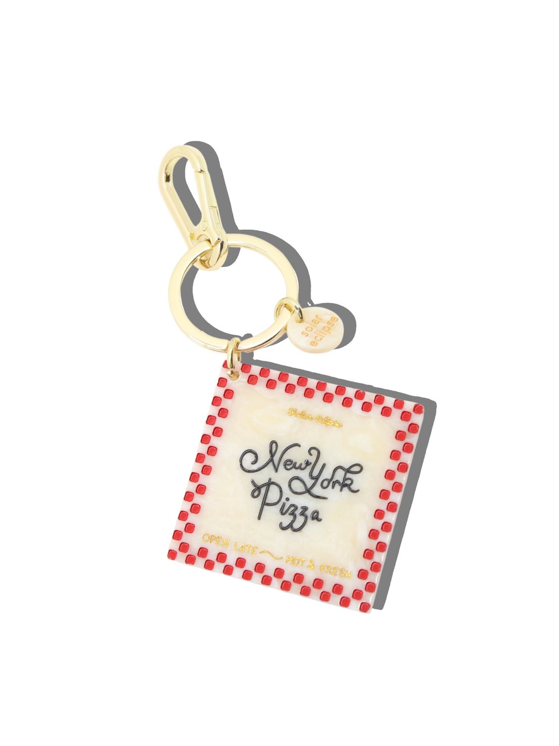 New York Pizza Box Bag Charm + Keychain