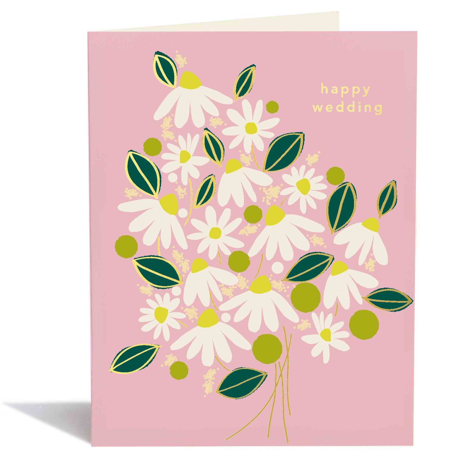 Delicate Floral Wedding Card