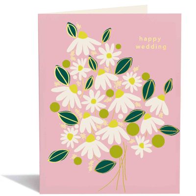 Delicate Floral Wedding Card