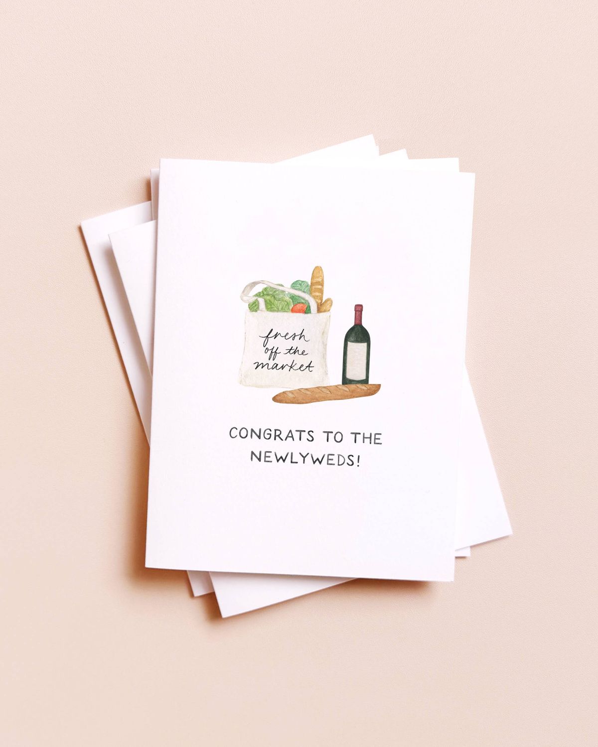 Fresh Off the Market — Congrats Newlyweds Wedding Card