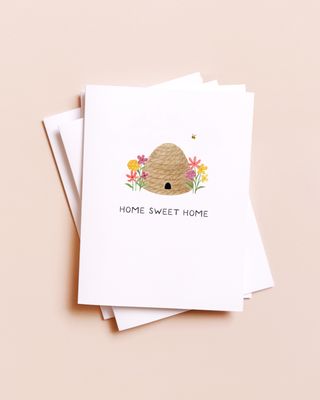 Home Sweet Home — Honeybee Hive Housewarming Card