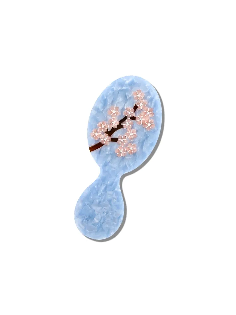 Cool Blue Sakura Blossom Handbag Hero Brush