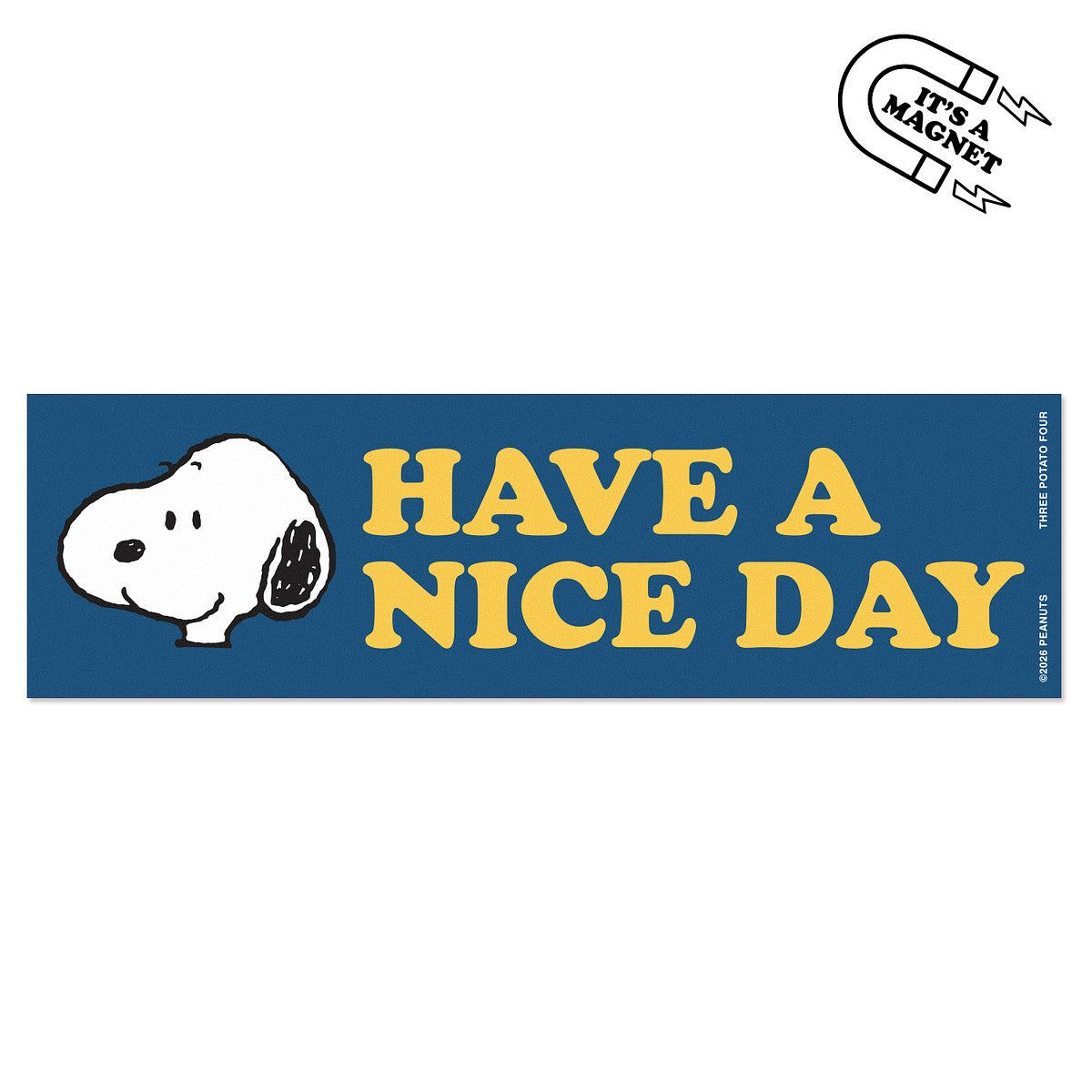 3P4 X Peanuts® - Snoopy Nice Day Bumper Magnet (Blue)