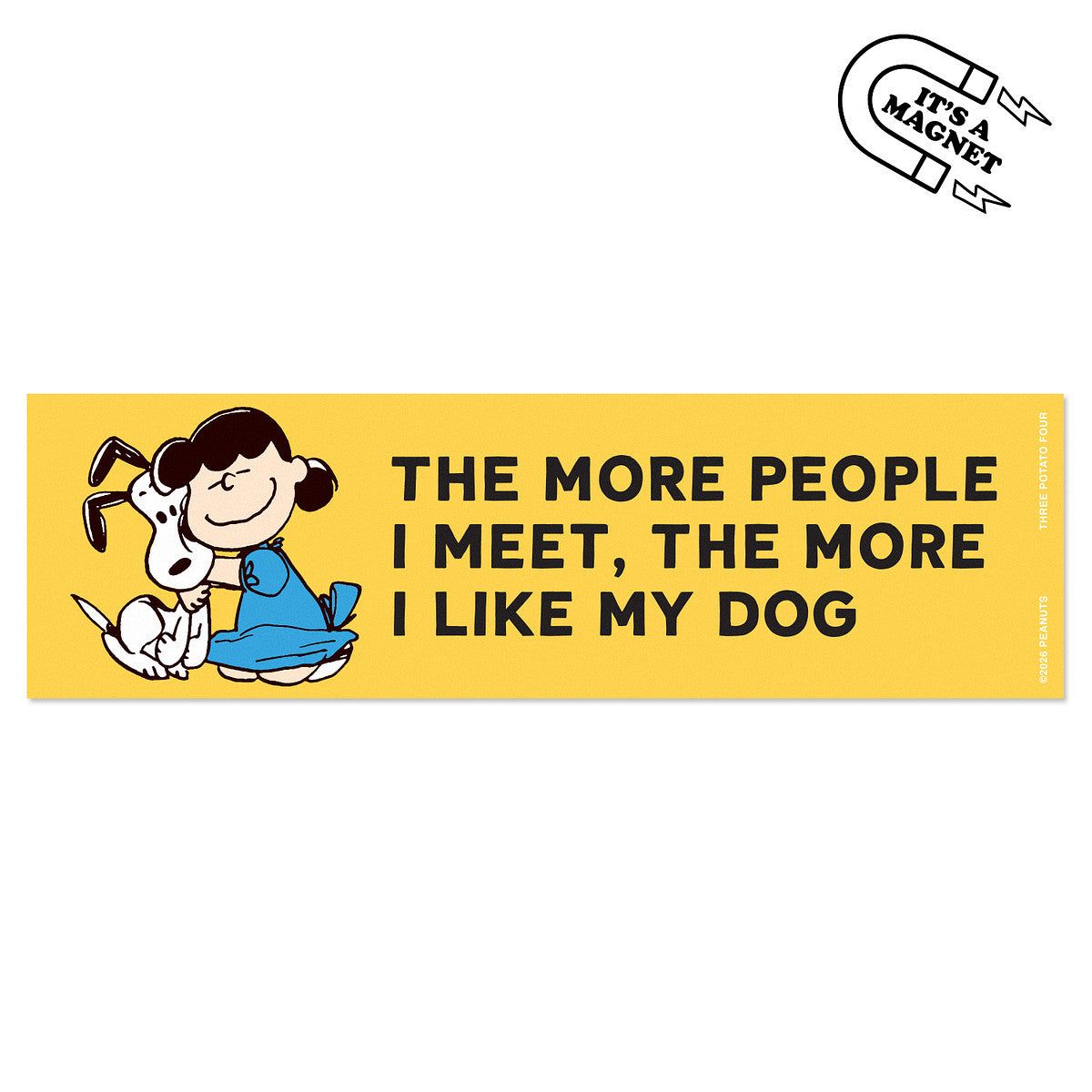 3P4 X Peanuts® - Snoopy &amp; Lucy Like My Dog Bumper Magnet