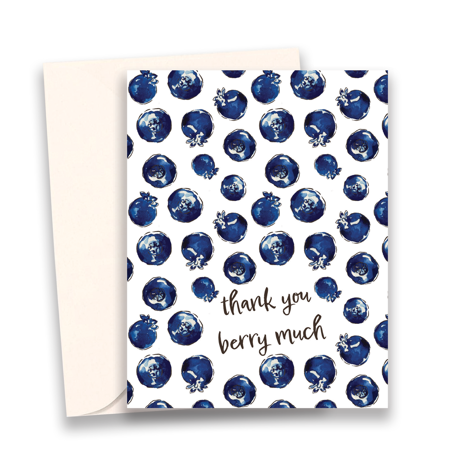Blueberry Thank You Pun-Filled Greeting Cards