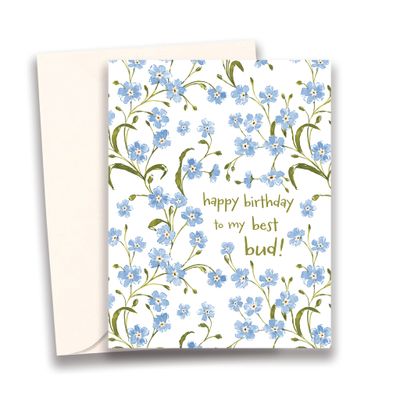 Happy Birthday Floral Greeting Card For Best Friends