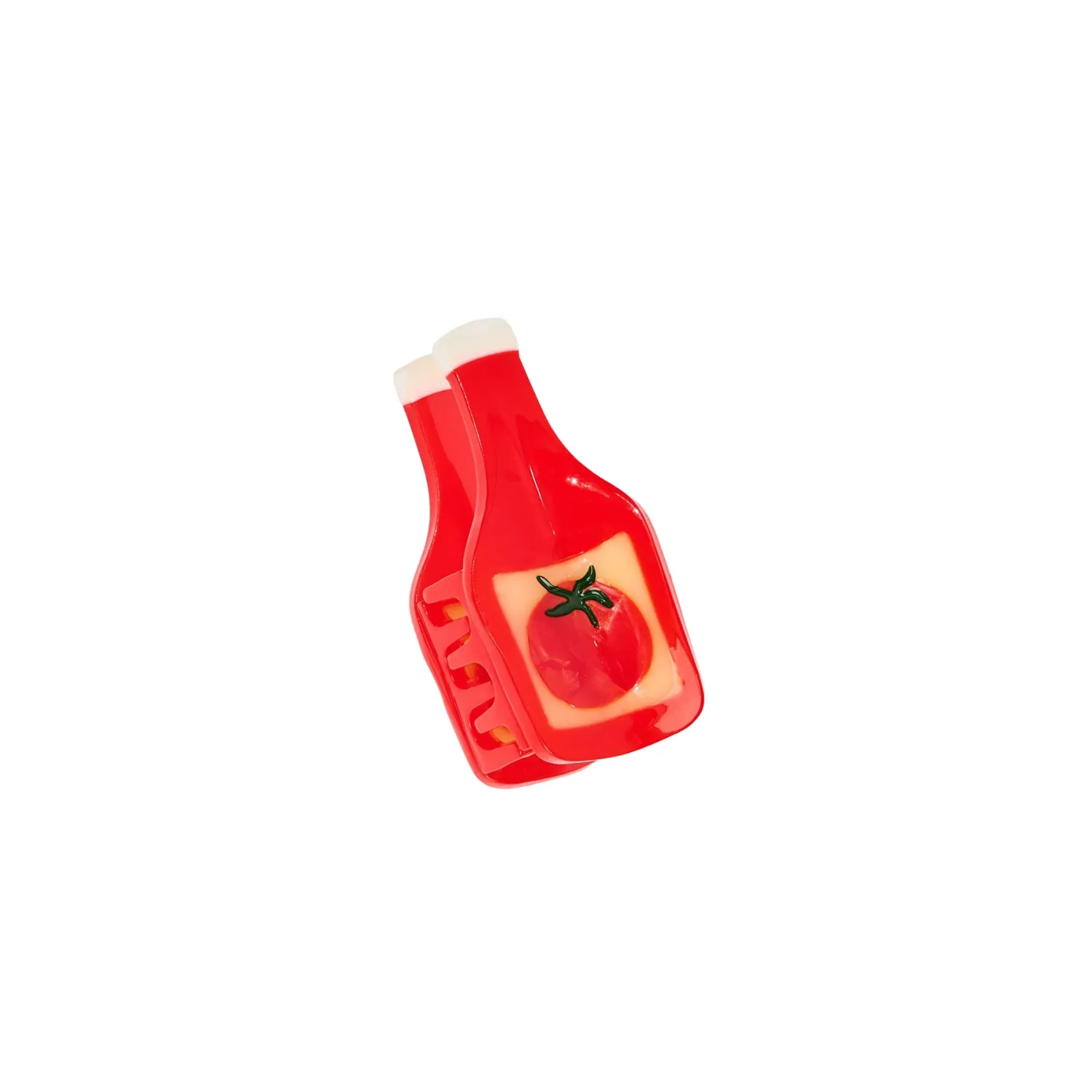 Mini Ketchup Hair Claw Clip