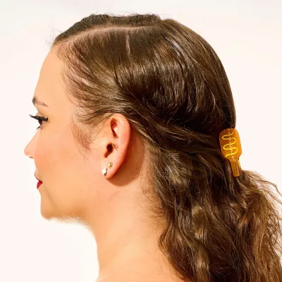 Mini Corn Dog Hair Claw Clip