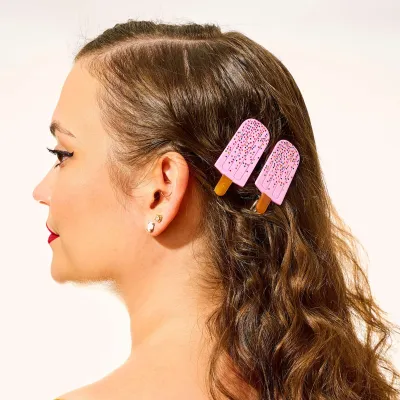 Popsicle Alligator Hair Clip Set