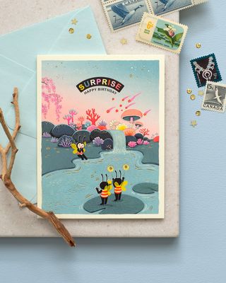 Pondside Surprise Birthday Greeting Card