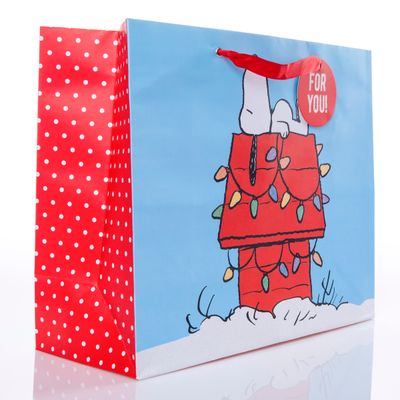 Peanuts House Holiday Large Gift Bag