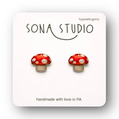 Mushroom Earrings