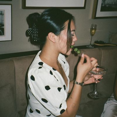 Big Effing Clip in Noir Polka Dot
